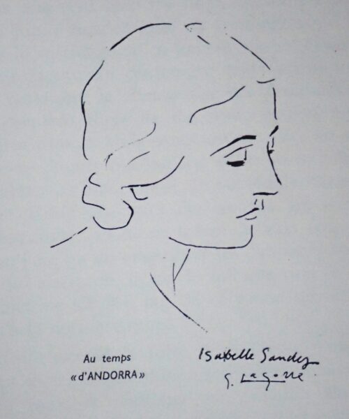 Dessin. Signé. Portrait d'Isabelle Sandy Dessin. Signé. Portrait d'Isabelle Sandy