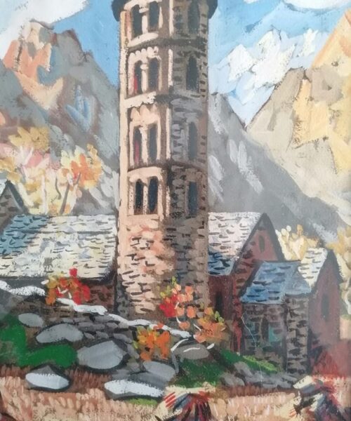 1a.Santa Coloma (Andorre). Gouache. 20x30cm. 1a.Santa Coloma (Andorre). Gouache. 20x30cm.